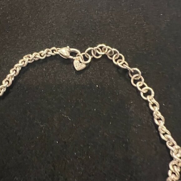 Brighton Silver Chain Necklace Design Amethyst - Amber - Cabochon Pendant - Picture 4 of 5